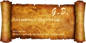 Galambosi Dorottya névjegykártya
